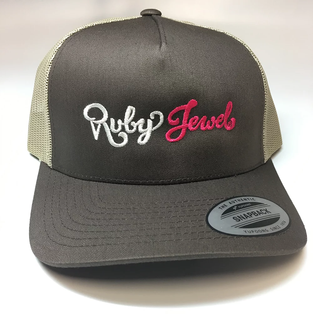 Ruby Jewel Embroidered Hat